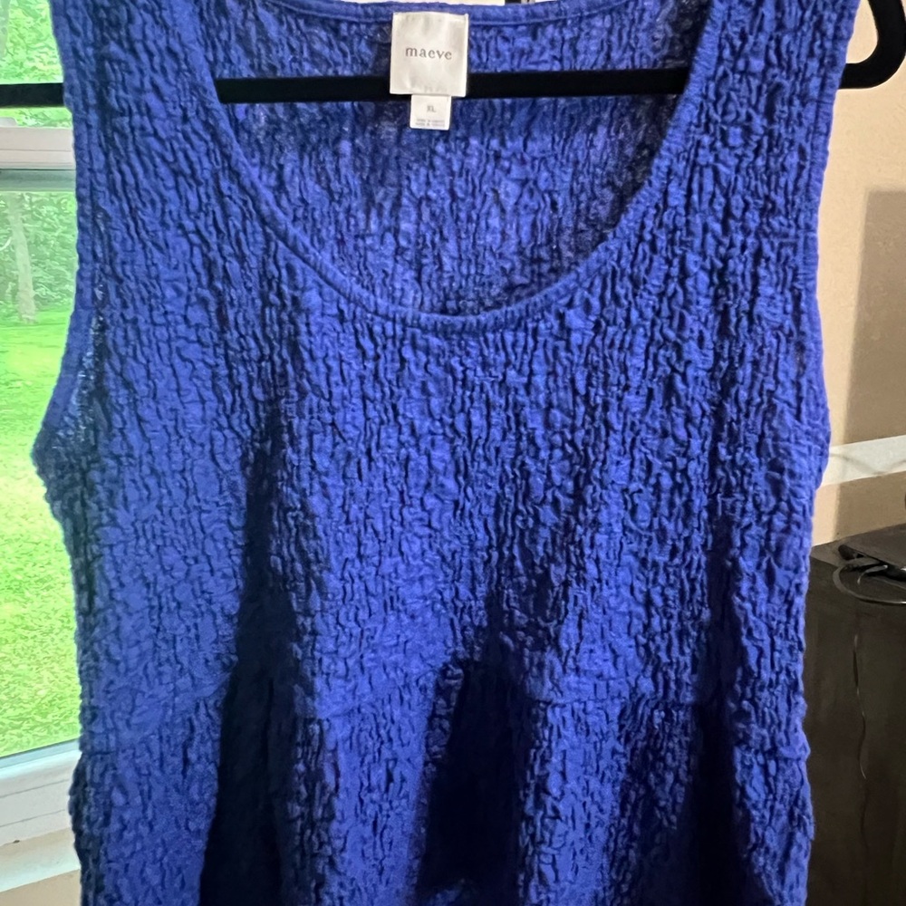 Maeve Electric Blue Textured Top